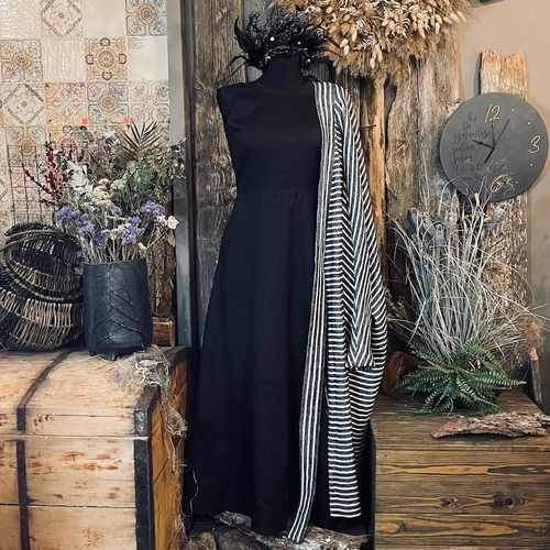 Classic long linen dress NIGHT